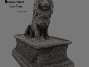 lion staue 01 3D Model