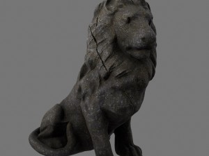 lion staue 01 Model 3D
