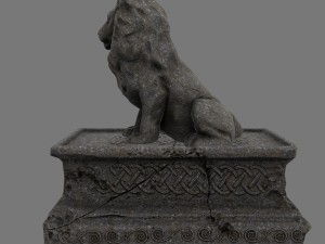 lion staue 01 Model 3D
