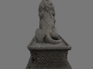 lion staue 01 Model 3D