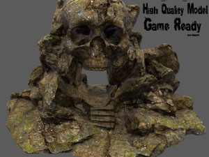 skull cave 02 3D Model