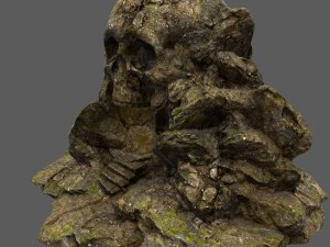 skull cave 02 3D Model