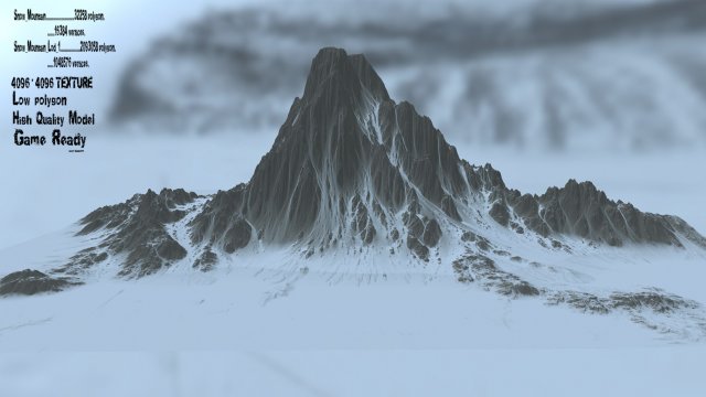 snowmountain 01 Modèle 3D .c4d .max .obj .3ds .fbx .stl .blend 