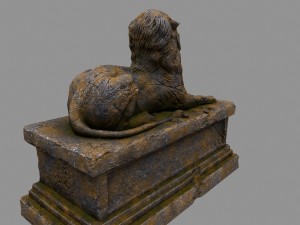 lion statue Modelo 3D