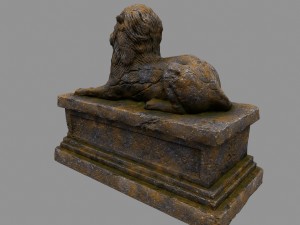 lion statue Modelo 3D