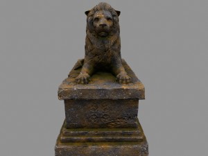 lion statue Modelo 3D