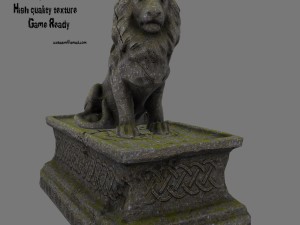 lion statue 1 3D Model