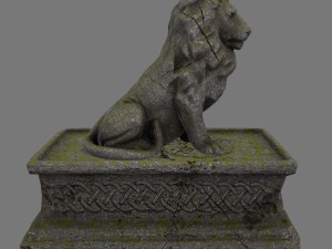 lion statue 1 3D 模型