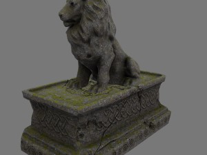 lion statue 1 3D 模型