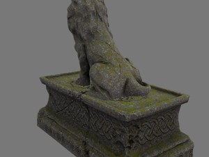 lion statue 1 3D 模型