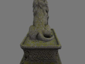 lion statue 1 3D 模型