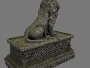 lion statue 1 3D 模型