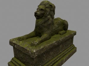 lion statue 01 3D Model