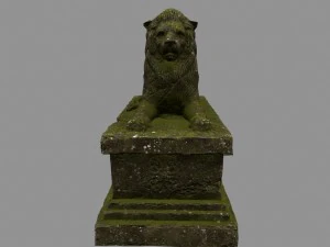 lion statue 01 3D Model