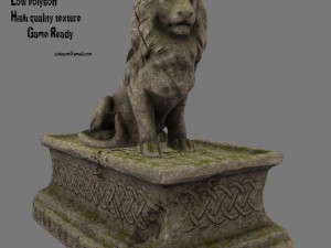 lion statue 3D 模型