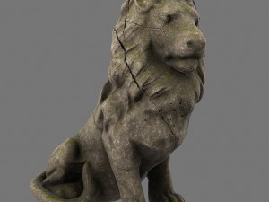 lion statue 3D 모델