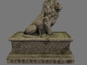 lion statue 3D 모델