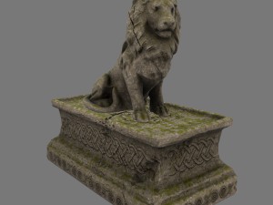 lion statue 3D 모델