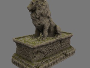 lion statue 3D 모델