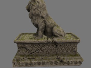 lion statue 3D 모델