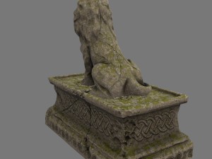 lion statue 3D 모델