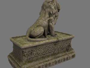 lion statue 3D 모델