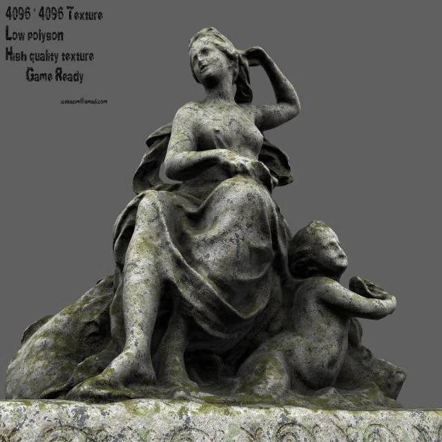 statue 3D Model .c4d .max .obj .3ds .fbx .stl .blend 