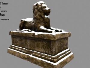 lion statue 02 3D मॉडल
