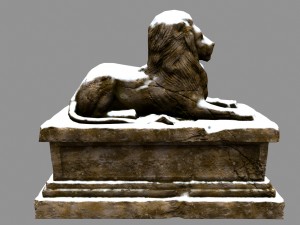 lion statue 02 3D मॉडल