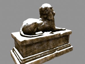 lion statue 02 3D मॉडल