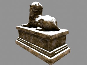 lion statue 02 3D मॉडल