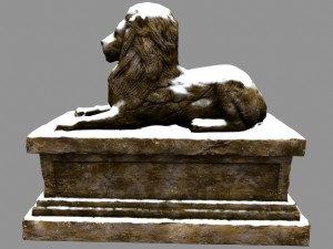 lion statue 02 3D मॉडल