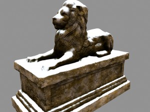 lion statue 02 3D मॉडल