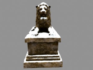 lion statue 02 3D मॉडल