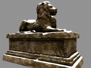 lion statue 02 3D मॉडल