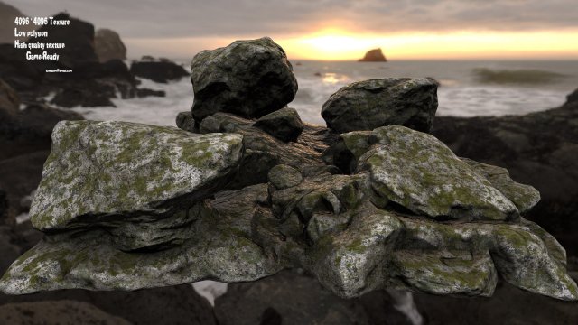 rocks 3D Model .c4d .max .obj .3ds .fbx .stl .blend
