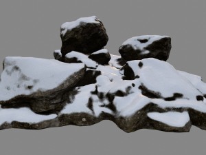 snow rocks 3Dモデル