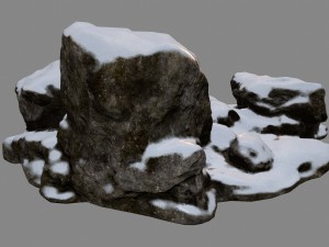 snow rocks 3Dモデル