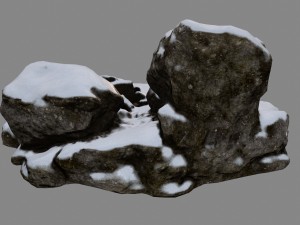 snow rocks 3Dモデル