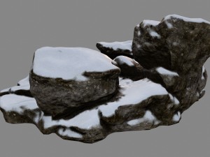 snow rocks 3Dモデル