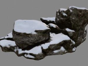 batu salju Model 3D