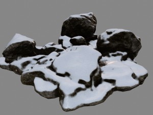 snow rocks 3Dモデル