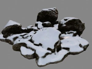 batu salju Model 3D
