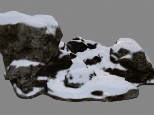 batu salju Model 3D