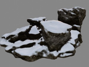 snow rocks 3Dモデル