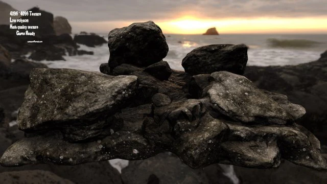 rocks 2 3D Model .c4d .max .obj .3ds .fbx .stl .blend