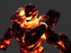fire monster Model 3D