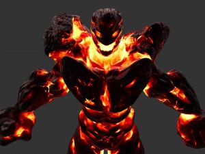 fire monster Model 3D