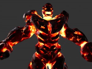 fire monster Model 3D