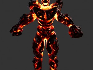 fire monster Model 3D